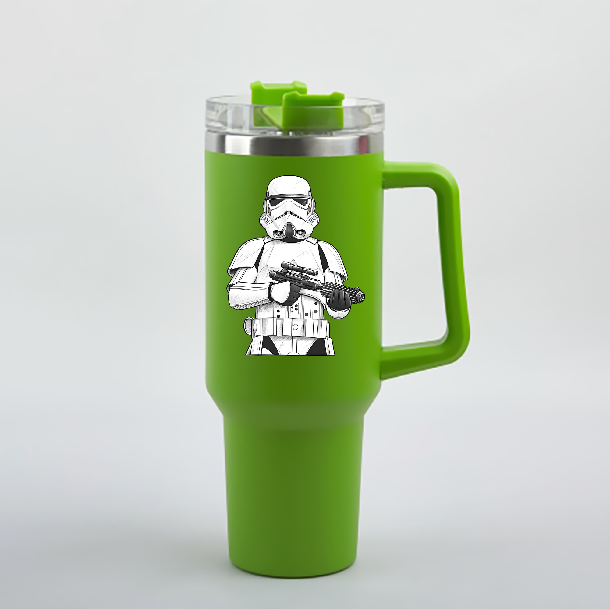 （画像用） スター・ウォーズ Star Wars 1200mL車用タンブラー - クリスタルステッカー（プラスチックストロー付き）